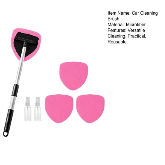 Инструмент для чистки лобового стекла Щетка для чистки автомобиля Выдвижная палка для чистки лобового стекла Очиститель автомобильных окон Ткань из микрофибры Щетка для мойки автомобиля