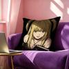 Japanese Anime Death Note Enamel Square DoubleSided printed Pillow Case Bedroom Bedside Pillow Sofa Cushion Cover