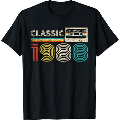 Смешные Классические 1988 Винтажные Кассетные Ленты Футболки Мужские Чистый Хлопок Юмор Уличная Одежда Футболка Короткий Рукав Унисекс Свободная Одежда