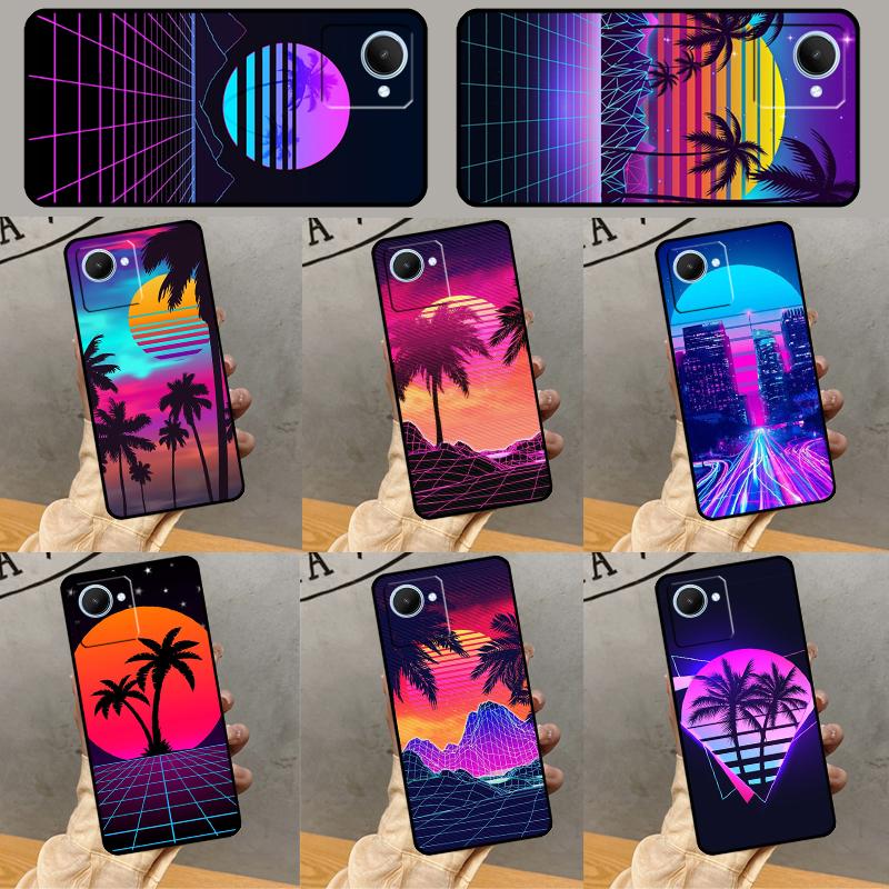 Synthwave Retro 80s Neon Case For Realme 14 12 10 11 13 Pro Plus GT 6 6T 5 GT7 Pro C61 C55 C51 C21Y C25S C67 C75 C53