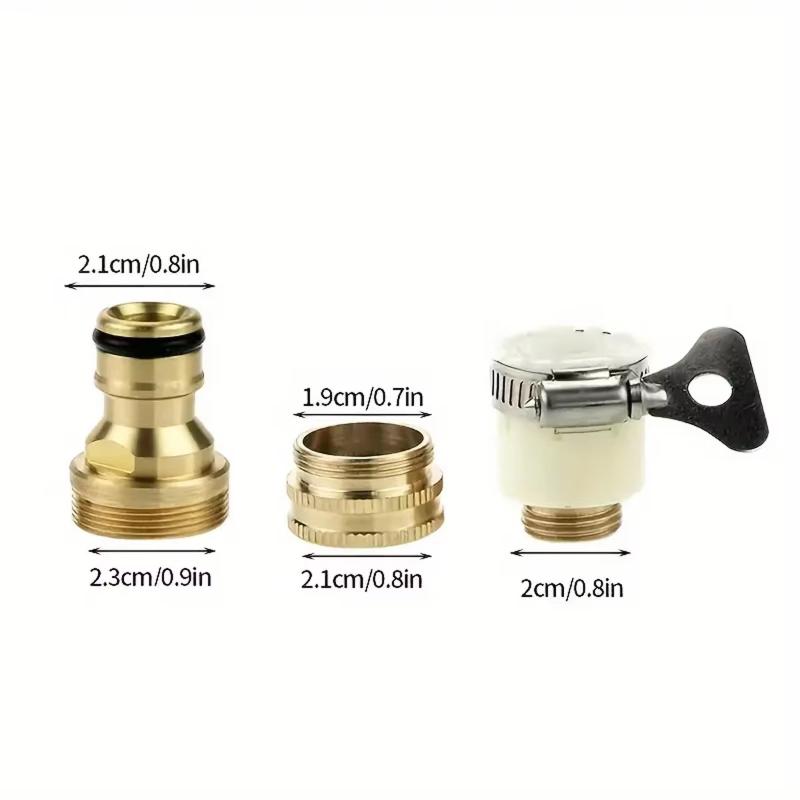 Universal Faucet Connector Tool Free Installation Water Pipe Adapter for Outdoor Garden Irrigation Window Cleaning Use