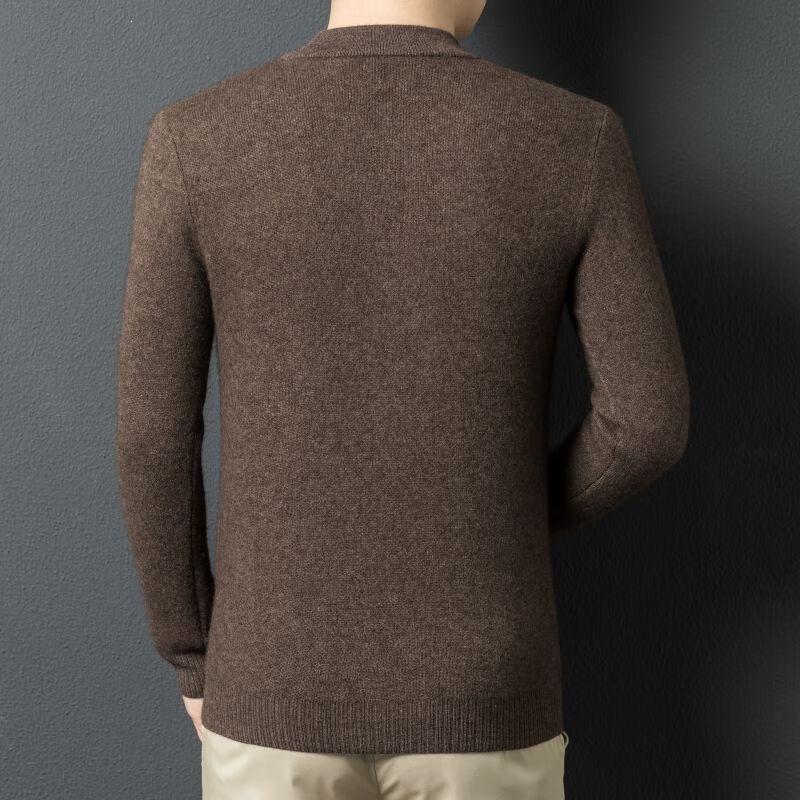 Fengxun Men's Crew Neck Winter Knit Sweater