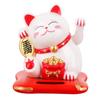 Solar Powered Maneki Neko Lucky Cat Welcoming Chinese Lucky Cat Waving Hand Beckoning Fortune Cat Figurines For Home Decor