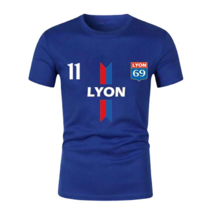 Ensemble Foot Homme Style Lyon 69 – Maillot &amp; Jogging léger Urbain - - Bleu royal