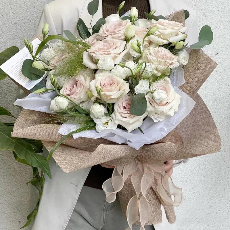 1 шт. Цветной рулон льна DIY льняной фестиваль крафт-бумага упаковка цветов букет оберточная бумага для цветов флорист 48 см x 4,5 м