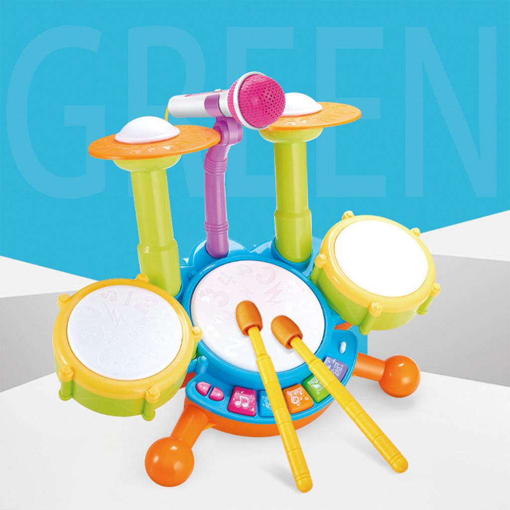 Children's Jazz Drum Set, Children's Toy Drum Set, Plastic Jazz Drum Set, Music Toy Gift Suitable For Boys And Girls Aged 1-3 3-5 Years Old