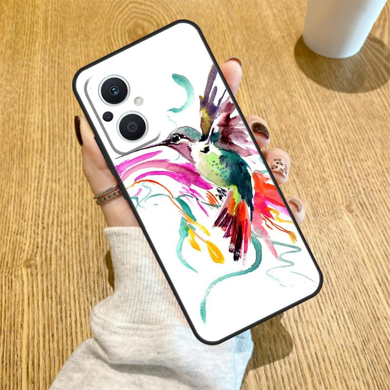 Чехол Колибри и Цветы Для OPPO Reno 10 11 12 13 14 Pro 14F 13F 12F 11F 7 8 Lite Чехол OPPO Find X5 X8 X9 Pro