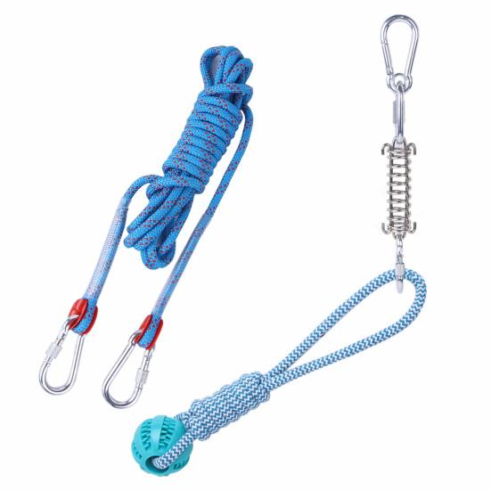 1Set Spring Cotton Rope Bite Resistant Relieve Boredom Lightweight Dogs Spring Pole Toys for Teddy