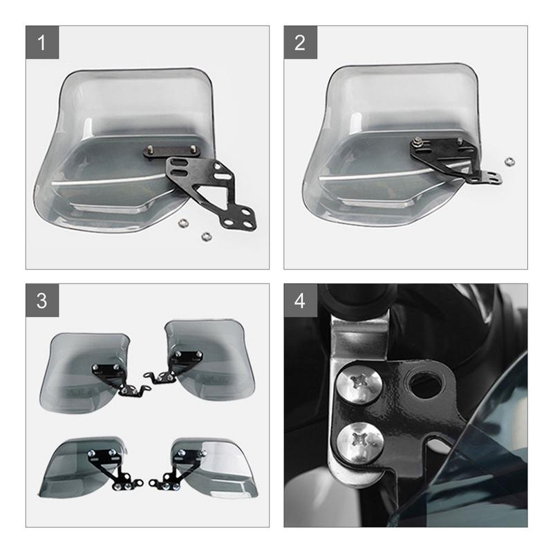 Универсальный защитный щиток для руля мотоцикла с 2 монтажными кронштейнами и винтами для аксессуаров для мотоцикла-внедорожника