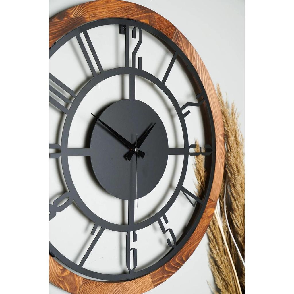 MUYIKA A Bunnela Silver, Red, Black Metal Color Wall Clock 50x50cm MDS-50