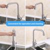 Kitchen Stainless Steel Matte Faucet Deck Sinks Universal Cold Hot Mixer Water Tap 360 Degree Swivel Kitchen Tap