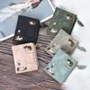 Western Style Embroidery Cat Women Short Wallet Zipper Coin Purse Short Women's Wallet Kawaii Mini Cards Holder for Girls