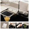 Kitchen Sink Filter Drainage Rack With 50pcs Fiter Mesh Foldable Trash Strainer Holder Garbage Net Shelf For Sink Accessory