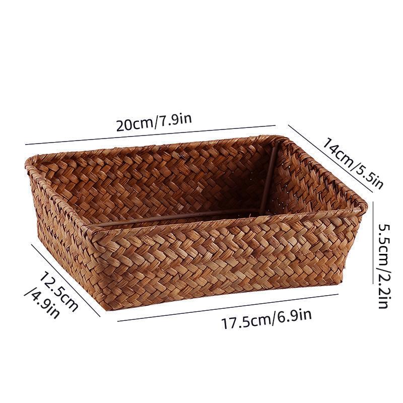 Плетеная корзина для хранения вещей Корзины для хранения вещей Ящик для шкафа Органайзер для рабочего стола Ящик для хранения вещей Серия Cesta Mimbre