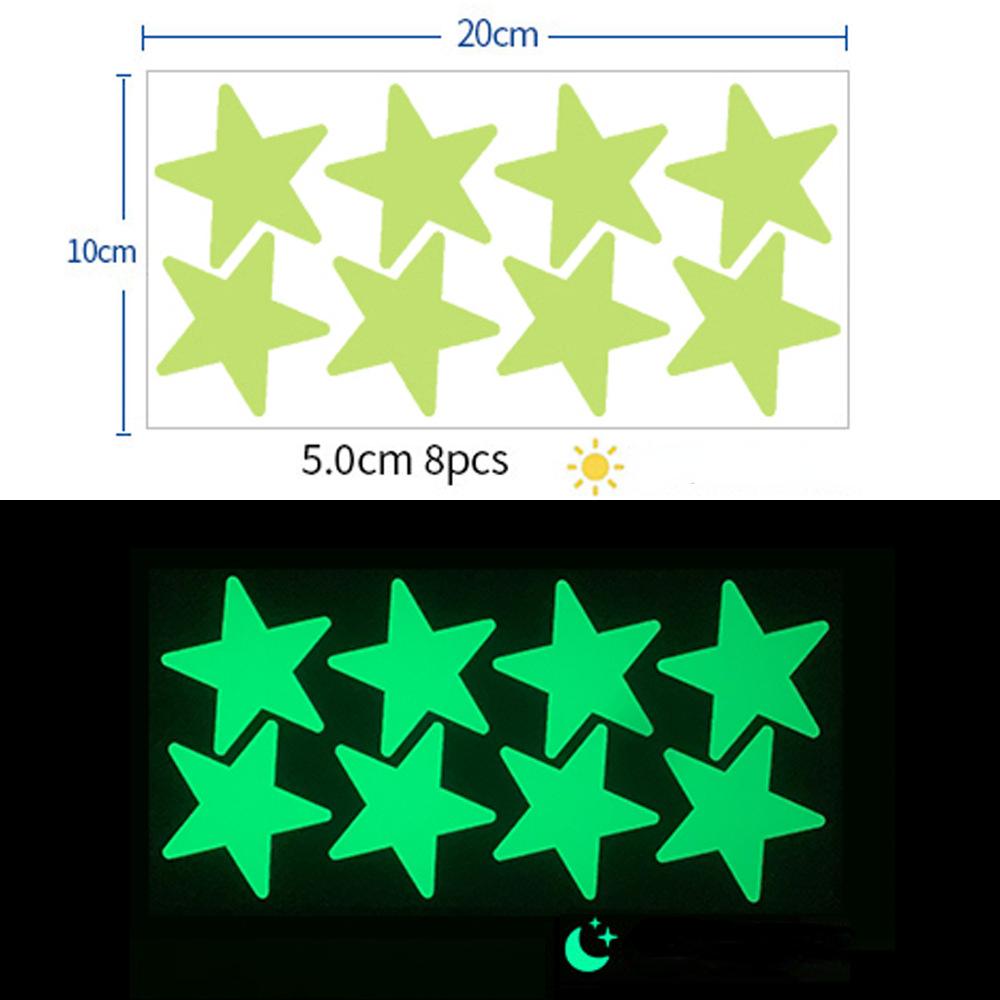 Glow-in-the-dark Stars Glow Wall Stickers Living Room Bedroom Switch Decoration Children's Room Dorm DIY Creative Glow-in-the Dark Stickers