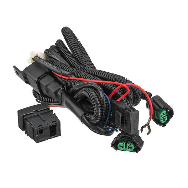 2014-2017 Honda Fit Передний бампер Крышка противотуманной фары с лампой H11 и жгутом проводов