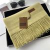 Cashmere Hand Feel Autumn And Winter Solid Color Scarf Women'S Thick Tassel Simple And Versatile Soft And Warm Imitation Cashmere Shawl
