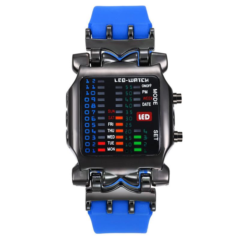 Binary Creative Fashion Trend Student Watch Casual Personality Led Electronic Watch Crab Watch