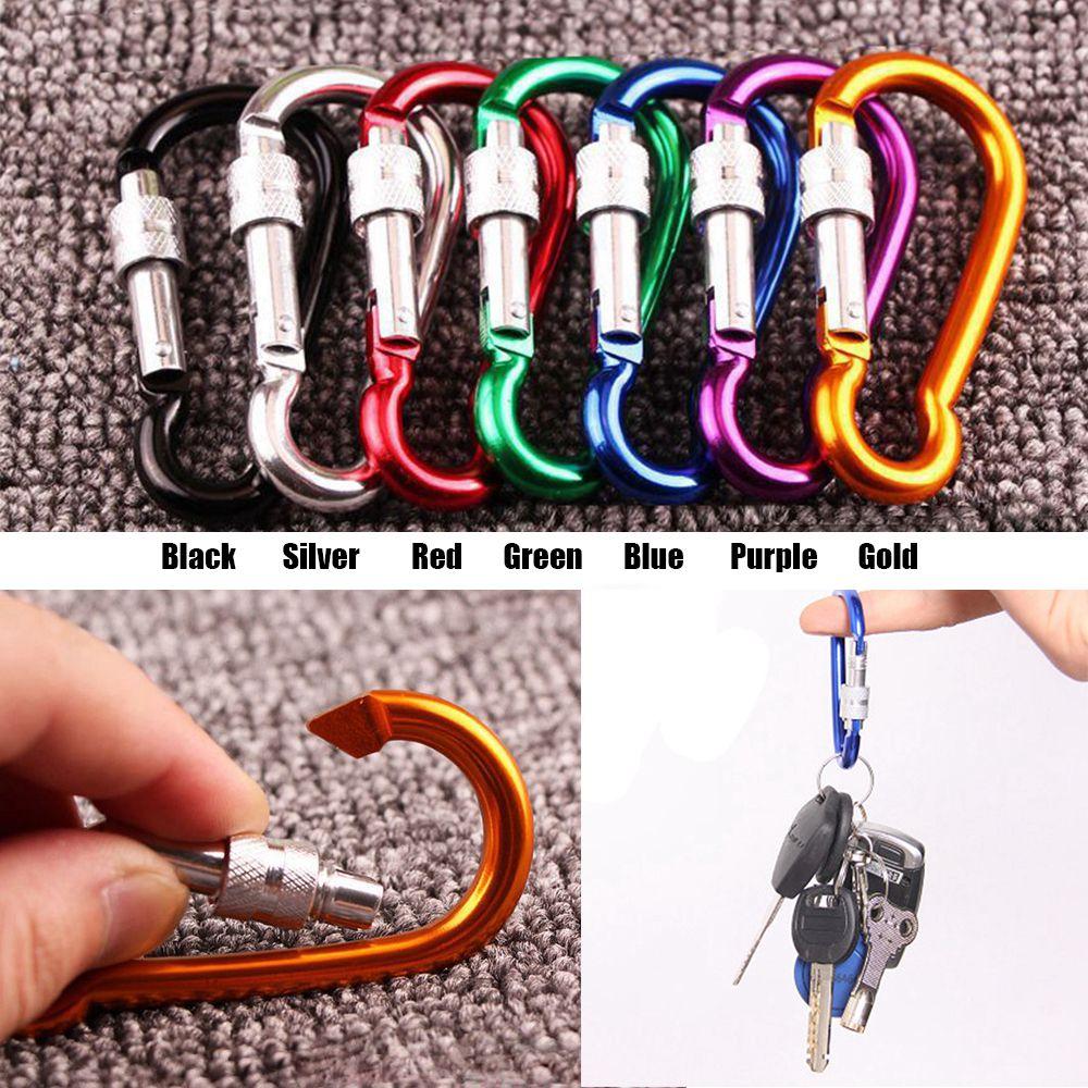 Multi-color Aluminium Equipment Alloy Carabiner Buckle Keychain Camping Hiking Hook Climbing Button