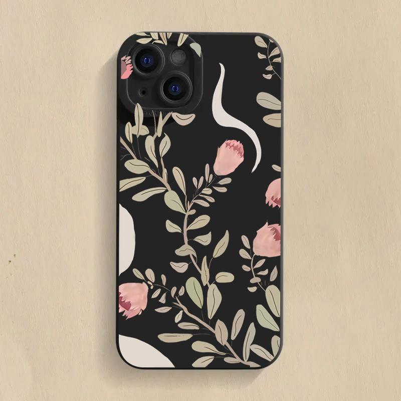 Abstract Plants Silicone Phone Case For Samsung Galaxy S24 S23 Ultra S22 Plus S21 FE A14 A15 A34 A54 A33 A53 Shockproof Cover