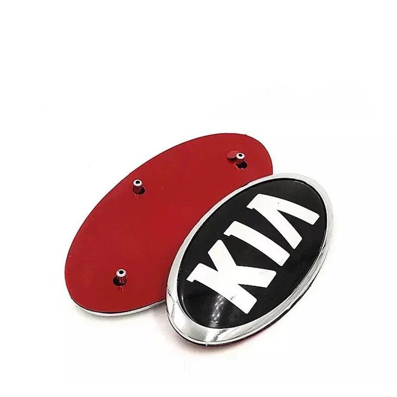AAAGQ1 For KIA K2 K3 KX3 K4 K5 Cerato Forte Auto Grille Front Trunk Tailgate Emblem ABS Alloy Chrome Sticker Exterior Modification