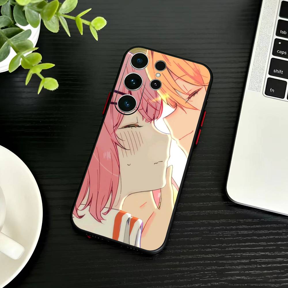 Чехол для телефона с аниме D-Watanare для Samsung S26, S25, S24, S23, S22, S21, S20, Ultra, Plus, FE Черный мягкий чехол