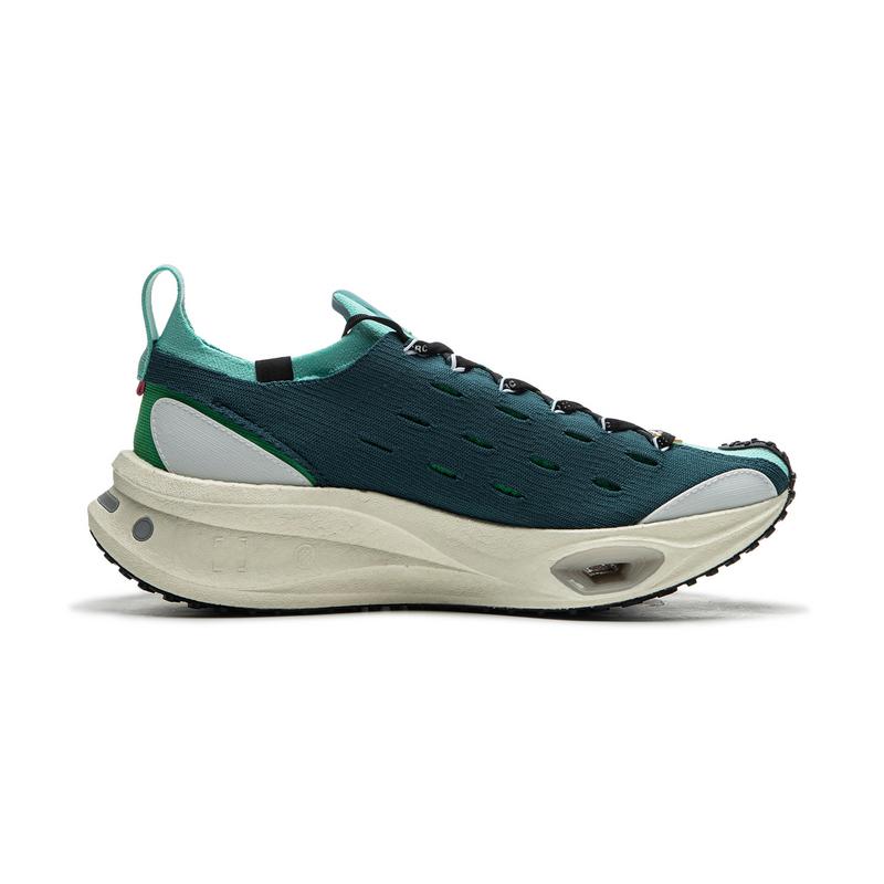 Li Ning Fashion Trend Series Olympic Color Matching Trend Спортивная повседневная обувь Унисекс Повседневная обувь Зеленая AZGU163-1