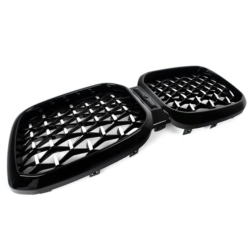 Diamond Look Front Bumper Kidney Grille for BMW X3 G01 X4 G02 2022 2023 2024 M40i sDrive20i M Sport Center Grilles Mesh