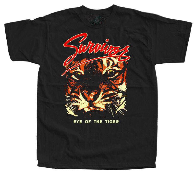 Vintage Survivor Band Eye Of Tiger Cotton S-5XL Unisex Black Tee Shirt Unisex T-Shirt