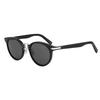 Dior Однотонный дизайн Круглые солнцезащитные очки Унисекс-очки Черный BLACKSUIT-R4F-10A0