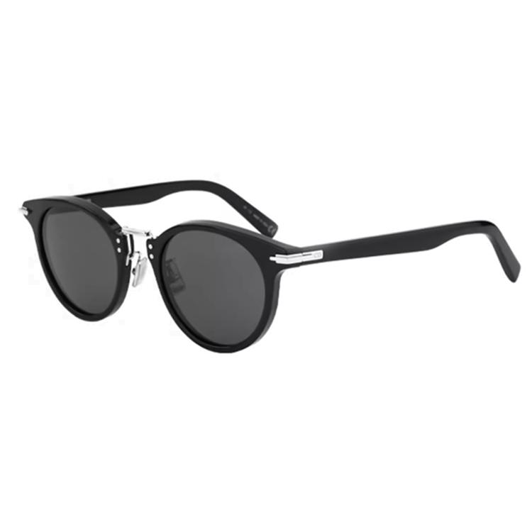 Dior Однотонный дизайн Круглые солнцезащитные очки Унисекс-очки Черный BLACKSUIT-R4F-10A0