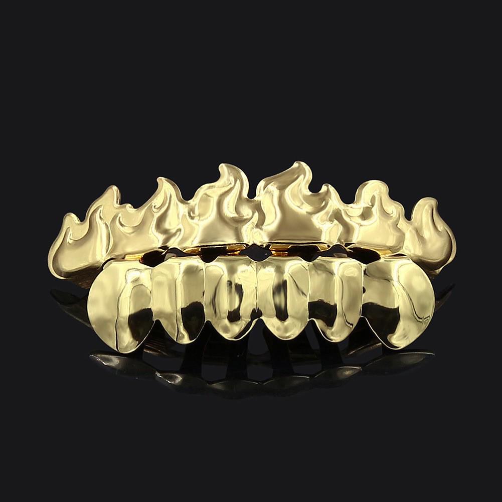 TEMU Gold-Plated Diamond-Studded Grillz Hip-Hop Tooth Jewelry