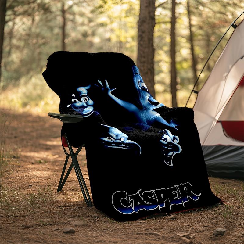 1pc Casper2 Theme Blanket - Digital Print, Polyester, Cozy for All Seasons, Perfect for Outdoor, and Travel
