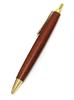 Shibochoco color cowhide leather pen case with slide measuring stick and brown wooden retro ballpoint pen set 2-pack SASTYO-708W-HS48S-2