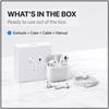Наушники-вкладыши TWS Bluetooth 5.3 второго поколения, True Wireless, полувкладыши, мгновенное сопряжение, долгий срок службы батареи, низкая задержка 0,05 с для видеоигр