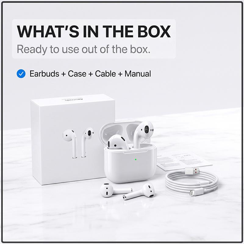 Наушники-вкладыши TWS Bluetooth 5.3 второго поколения, True Wireless, полувкладыши, мгновенное сопряжение, долгий срок службы батареи, низкая задержка 0,05 с для видеоигр