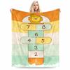 Hopscotch Lion Keep Warm for Kids' PlayroomFlannel Blanket for Bedroom, Living Room, Sofa, and Nap