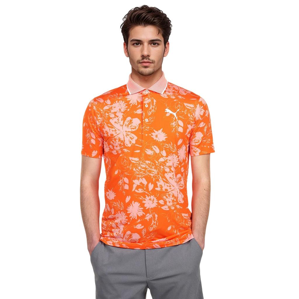 Puma Mens Mattr Rose Performance Polo Shirt