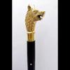 Victorian Wolf Head Handle Vintage Wooden Cane Walking Stick Design Gifts