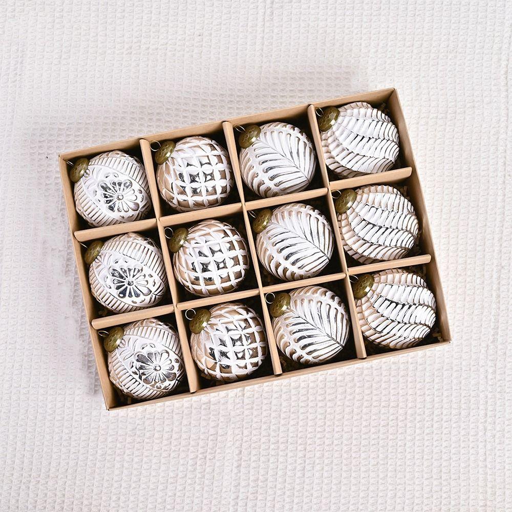 12 шт. 8 см Расписные Рождественские Шары Подвески Небьющиеся Подвески для Рождественской Елки Сувениры для Вечеринки