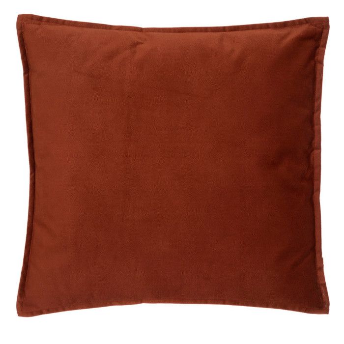 "Lilou" Velvet Effect Cushion 45 X 45 Cm Atmosphera - Terracotta