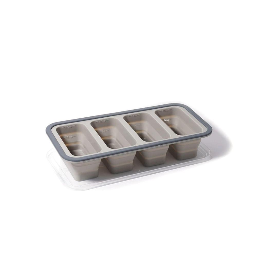 Portable Silicone Foldable Lunch Box - Fresh-Keeping, Classified Storage for Outdoor Picnics