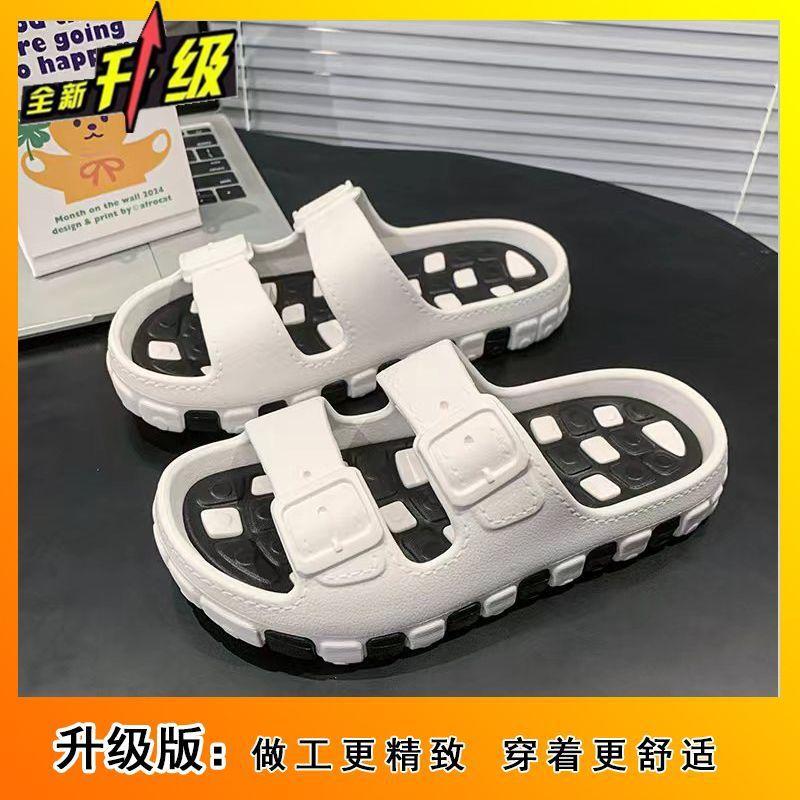 2025 лето новый модный верхняя одежда универсальный толстая подошва наступающее на дерьмо ощущение нескользящие шлепанцы на один палец дышащие женские крутые тапочки женские