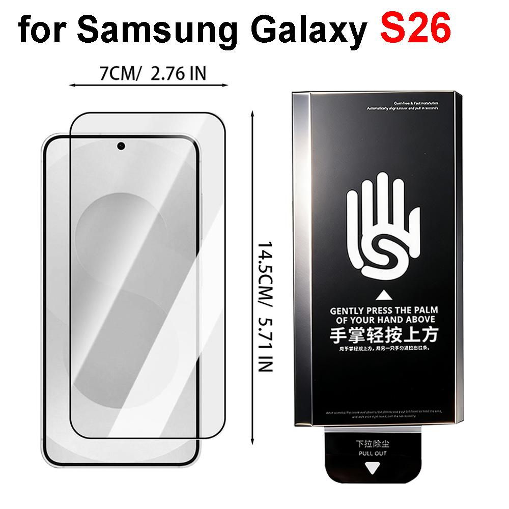 HD Закаленное Стекло Легкая Установка Защитные Пленки для Экрана для Samsung Galaxy S26 Plus S26 Ulltra 1/2 Упаковки Безпылевая Коробка Экранные Пленки