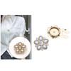 Rhinestone Flower Button Cover For Shirt Elegant Cuff Button Detachable Sleeve Button Accessories for Formal Outfit