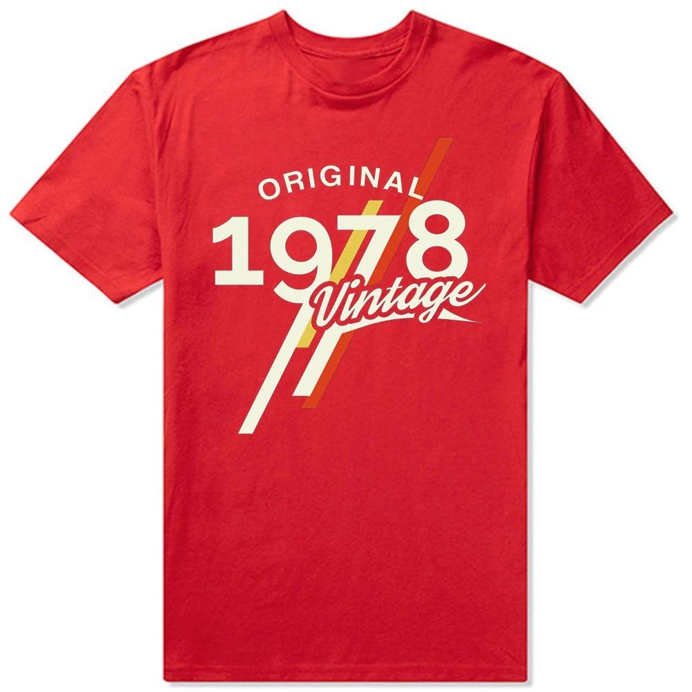 Original Vintage 1978 Retro Est 1978 Edition T Shirts Summer Graphic Cotton Streetwear Short Sleeve Birthday Gifts T-shirt