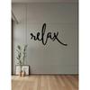 Black Metal Relax Word Art Deco Style Wall Decor Modern Bathroom Sign Iron Art Hanging Decoration