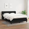 3126407 vidaXL Divan Bed with Mattress Black 140x200 Cm Fabric