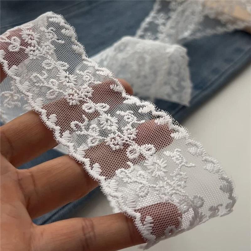 Sweet Lace Waistband for Women Adjustable Long Gauze Ribbon Bow Tie Belt Dress Jeans Accessory for Party Wear
