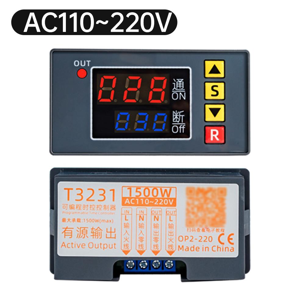 Цифровой реле времени AC 110V 220V DC 12V 24V, двойной светодиодный дисплей, программируемый контроллер управления временем, переключатель с временной задержкой